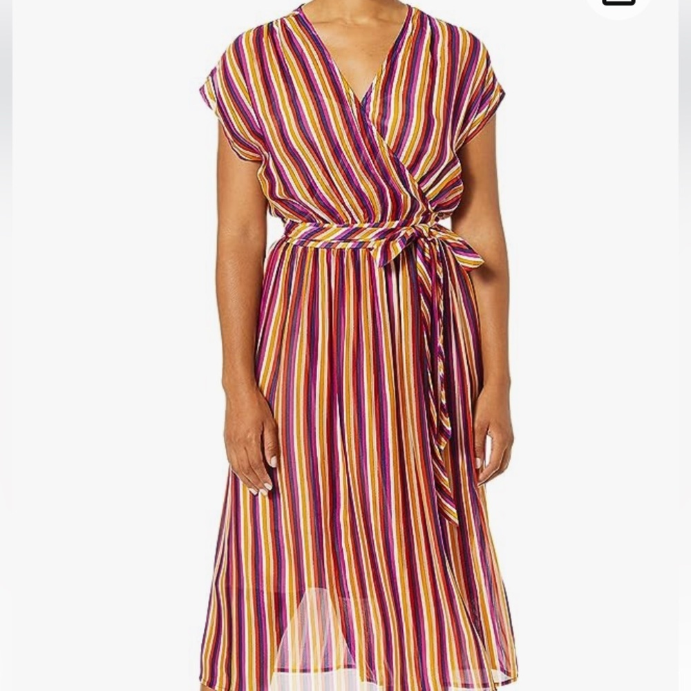 TRINA TURK Striped California Dreaming Chiapas Wrap Dress